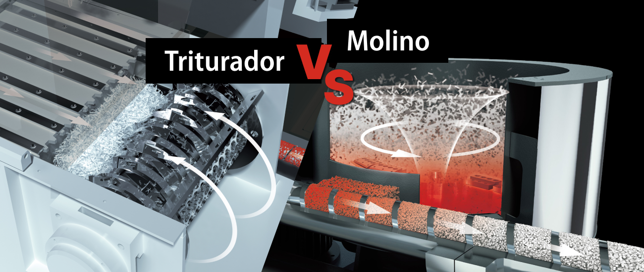¿Cuáles son las diferencias entre un cortador compactador y un triturador?